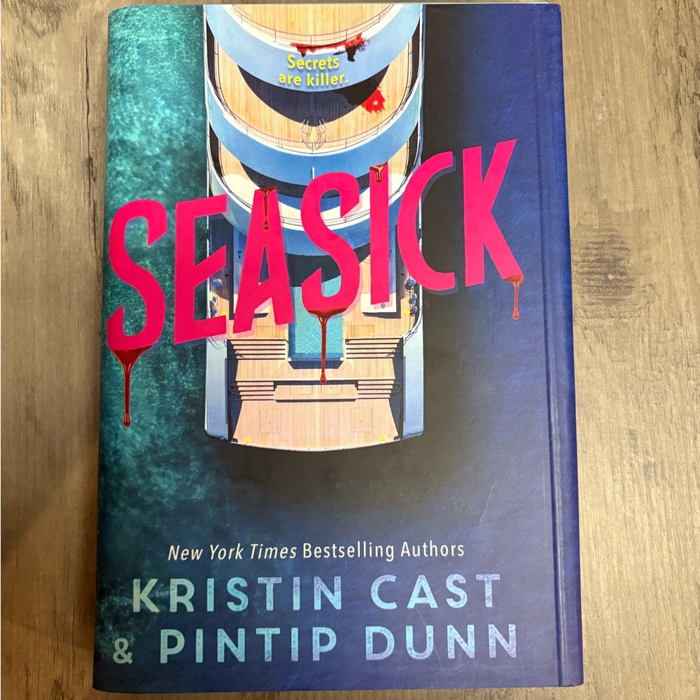 Seasick by Kristin Cast & Pintip Dunn - Bold Blue & Pink Hardcover
